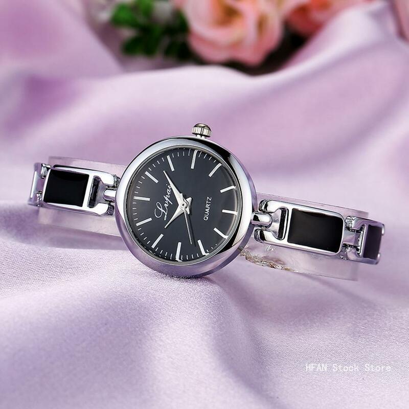 Женские кварцевые часы-браслет с круглым кварцевым механизмом, элегантный подарок, Модная бижутерия, наручные часы для девушек, повседневная одежда