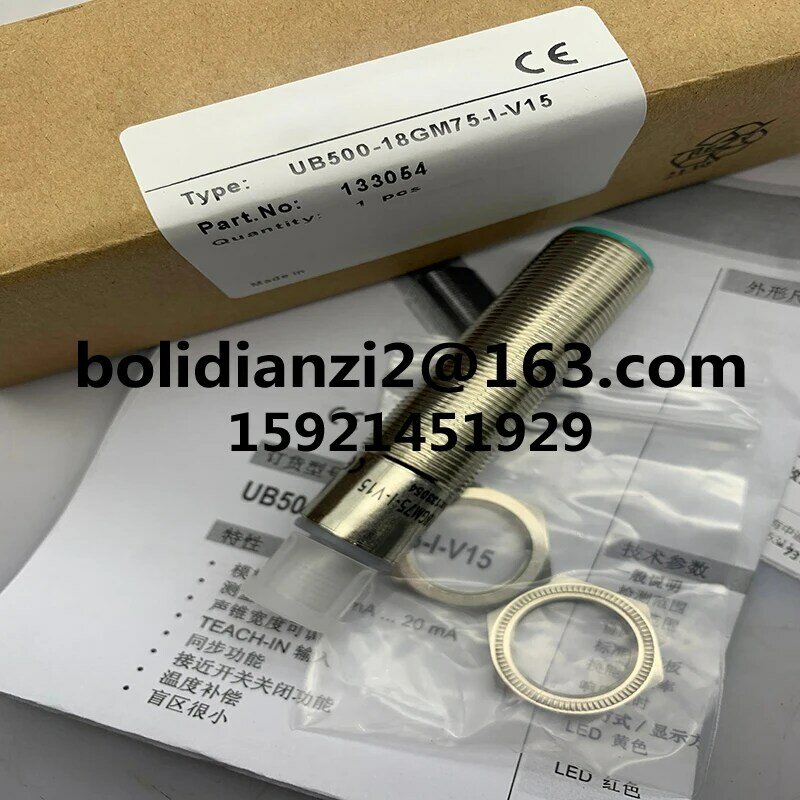 Sensor ultrasónico auténtico, UB500-18GM75-I-V15, UB500-18GM75-U-V15, en stock, nuevo, UB500-18GM75-E5-V15