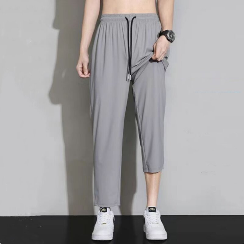 Koreańskie proste spodnie z szerokimi nogawkami Luźne Ins Nowy wszechstronny trend Sportowe spodnie męskie Cienkie, solidne męskie długie spodnie Casualowe spodnie biurowe