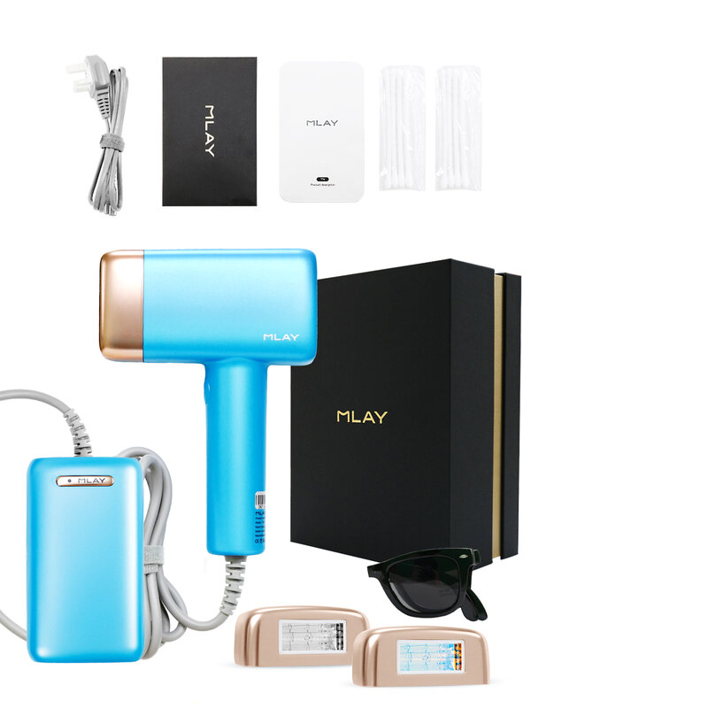 Лазерное удаление волос MLAY T14, Перманентный малайский IPL эпилятор, безболезненный депилятор Ice Cool, лазерный эпилятор с 500000 вспышками для лица и тела