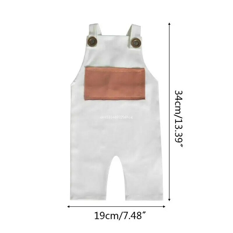 Newborn Photography Props Outfits Clothes Button Overalls Pants Baby Photo Shoot
