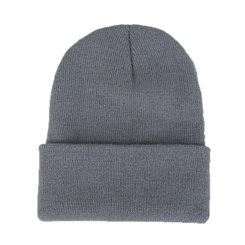 Однотонная вязаная шапка «сделай сам» с индивидуальным дизайном и логотипом на осень и зиму шапка с черепом мужские и женские вязаные шапки