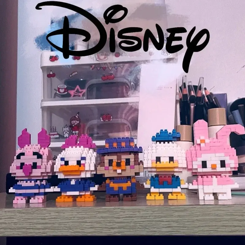 Disney Stitch klocki Anime Kawaii Cartoon mini figurki dziecięce klocki do montażu DIY zabawki prezent dla dzieci