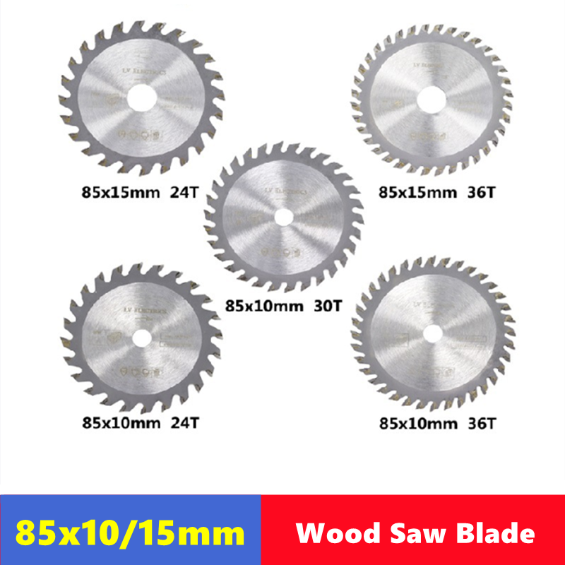 Mini circular saw blade 85x10/15mm 24T 30T 36T high-quality wood saw blade Hard alloy blade Woodworking saw blade