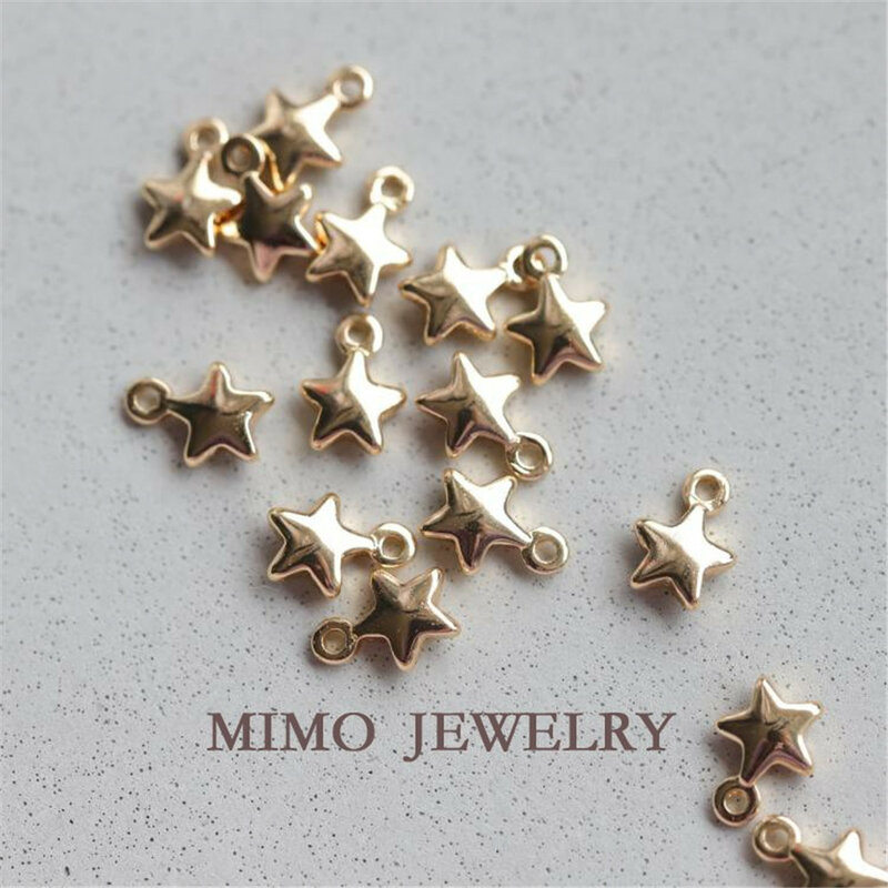 Color copper plated gold mini Pendant Tail Drop Star love pendant DIY accessories