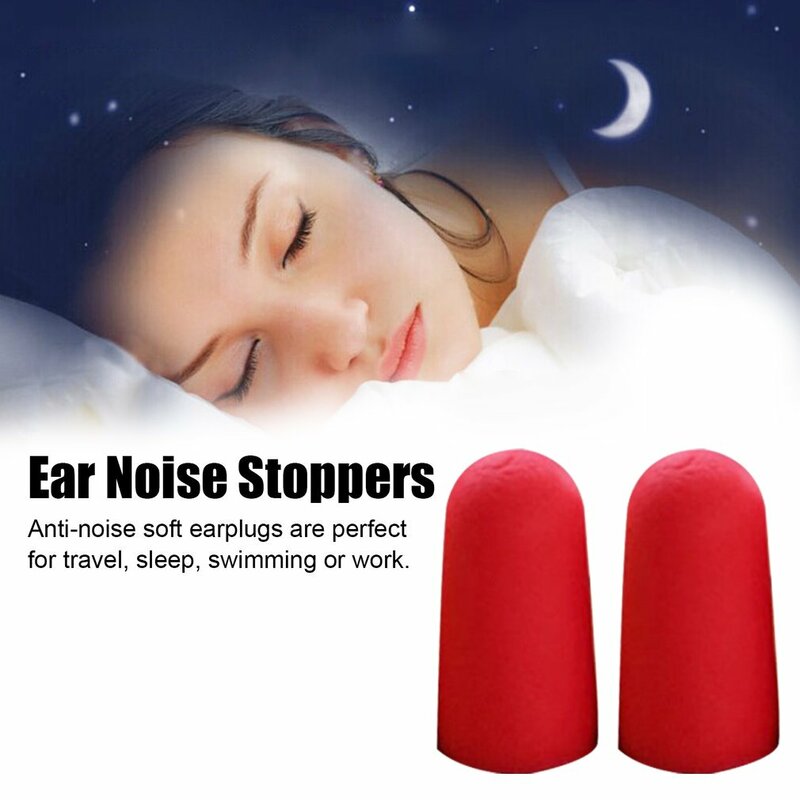 便利な防音シリコン耳栓、睡眠のための快適な耳栓、ノイズリダクションアクセサリー、2個