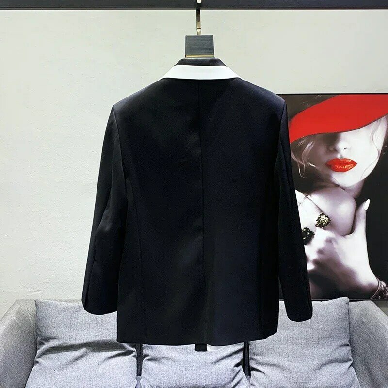 Abrigo de traje informal para hombre, chaqueta elegante de lujo con contraste de Color, diseño Original, moda urbana de alta calidad, primavera, 2023