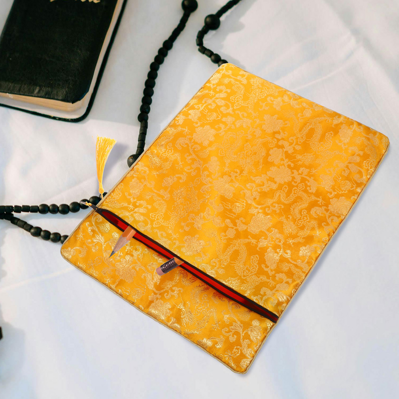 กระเป๋าซิปใส่หนังสืออเนกประสงค์สำหรับนักเรียน POUCH pensil ท่องเที่ยวที่ใส่ของทำจากผ้าไหมเครื่องเขียนสำหรับตกแต่ง