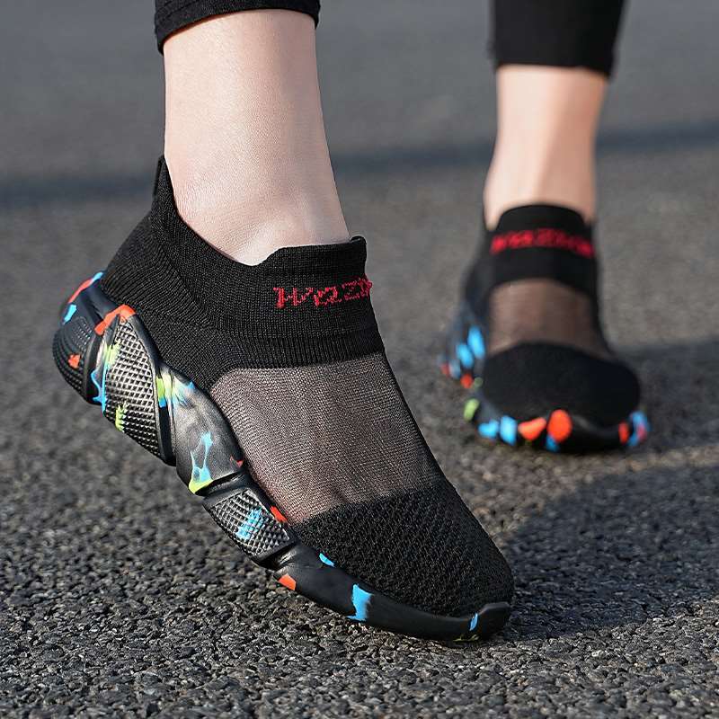 MWY-Sapatilhas planas de malha respirável para homens e mulheres, sapatos de caminhada, calçados esportivos, moda casual, tamanho 35-46