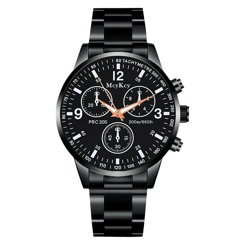 Relógio de pulso de aço inoxidável de luxo masculino, Daily Business Casual Exquisite Relógios, Relógio Quartz Design de Moda