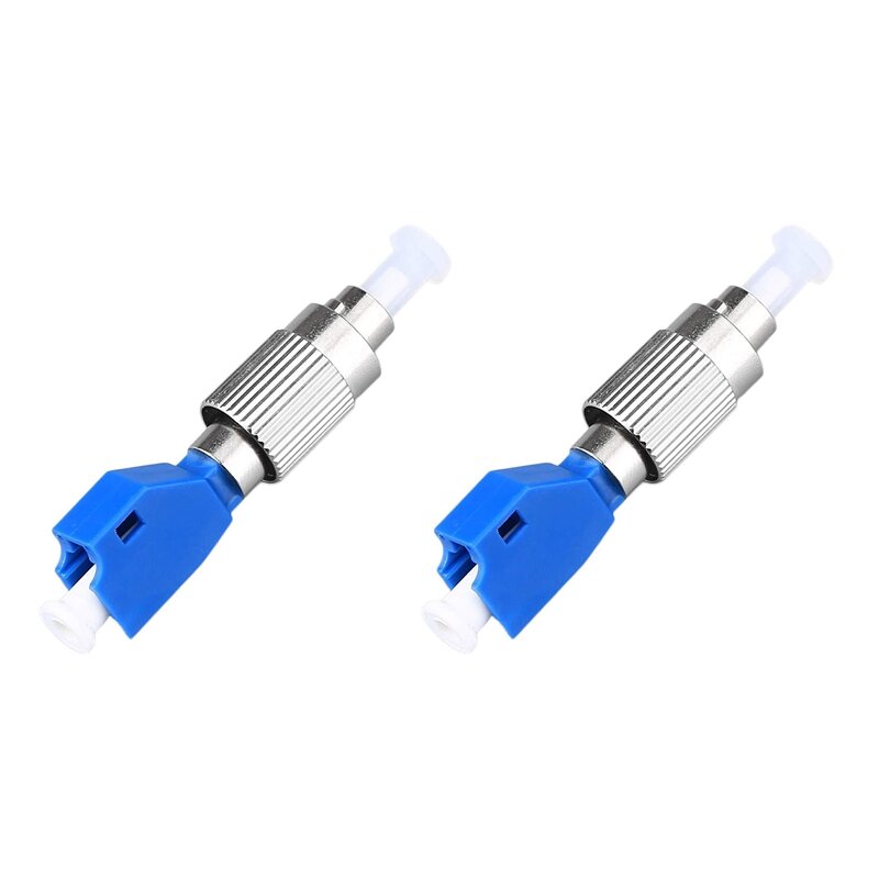 2Pcs Visual Fault Locator Adapter, Hybrid Fiber Optic Connector Adapter,Single Mode 9/125Um FC Male To LC Female Adapter