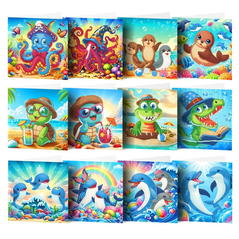 New Diamond Painting Greeting Card DIY Mosaic Embroidery Sewing Crafts Labor Day Holiday Blessings Greeting Card Birthday Gift