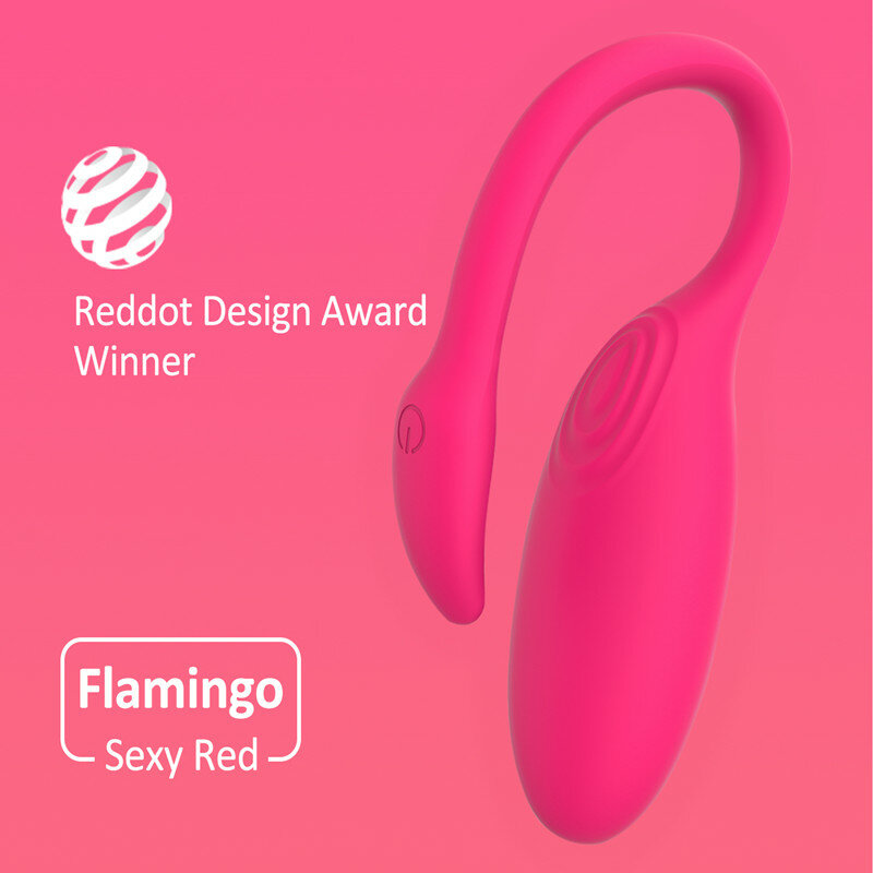 Flamingo klitoris g-spot Stimulator Vagina pemijat dengan pengendali jarak jauh, Vibrator Bluetooth Kegel Master bola gerakan ajaib