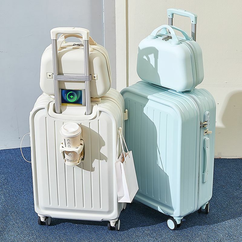2024 New Combination Suitcase Women's Large Capacity Trolley Suitcase Strong and Durable Student Travel Luggage Password Box