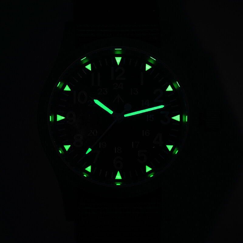 Militado ML05 Vintage Quartz Watch VH31 Movement Watches Domed Sapphire Crystal With High Clear AR Coating Luminous 38mm Watches