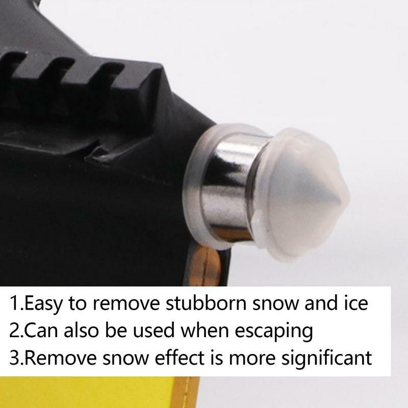 Raspador de hielo para ventana de coche, cepillo de nieve 2 en 1, eliminación de nieve para coche, hogar, multifunción con cepillo e interruptor de ventana de coche