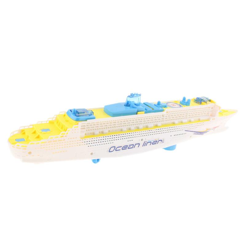 Oceaanstomer Scheepsboot Elektrische Speelgoedflitser Led-Lampjes Fluitende Geluiden Gaan Rond