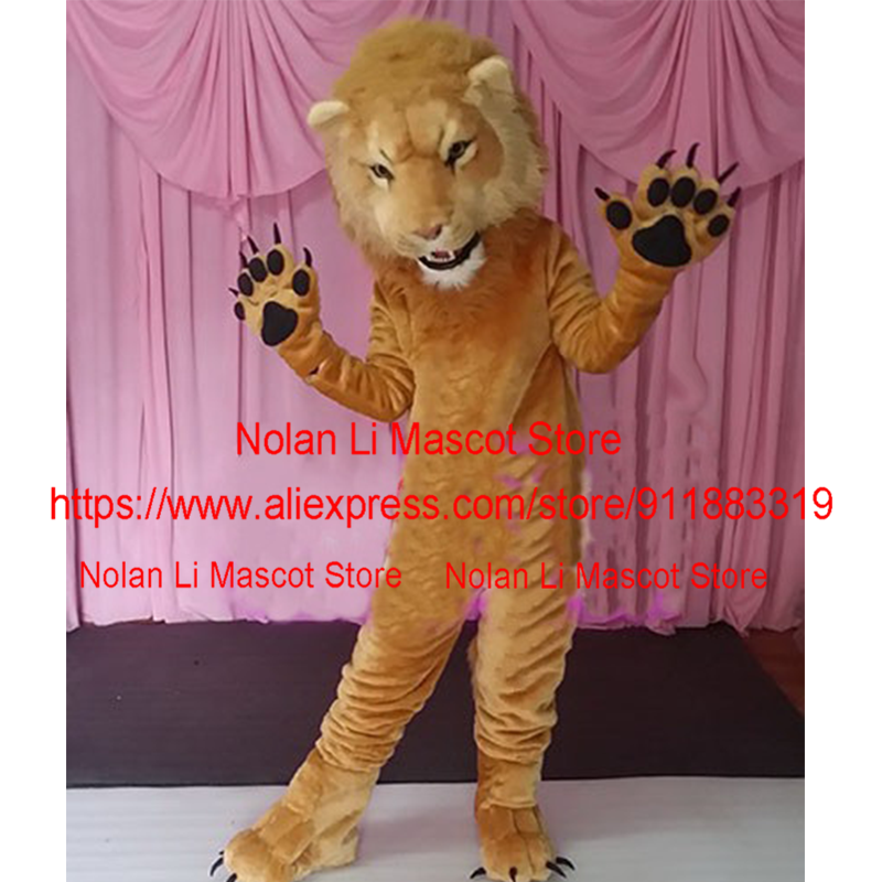 Nuovo Design maschio leone mascotte Costume Cartoon Set gioco di ruolo gioco per adulti pubblicità carnevale natale regalo di Halloween 372