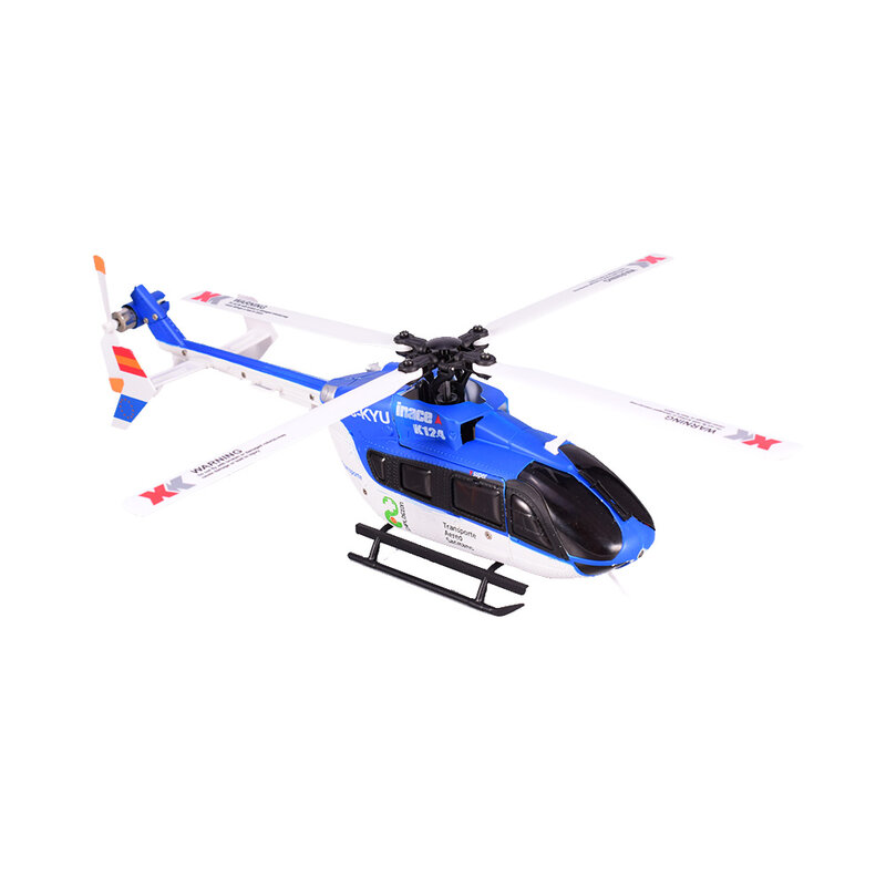 Wltoys-controle remoto helicóptero de brinquedo, motor sem escova, transmissor, compatível com FUTABA, S-FHSS, XK EC145, K124, 6CH, 3D, sistema 6G