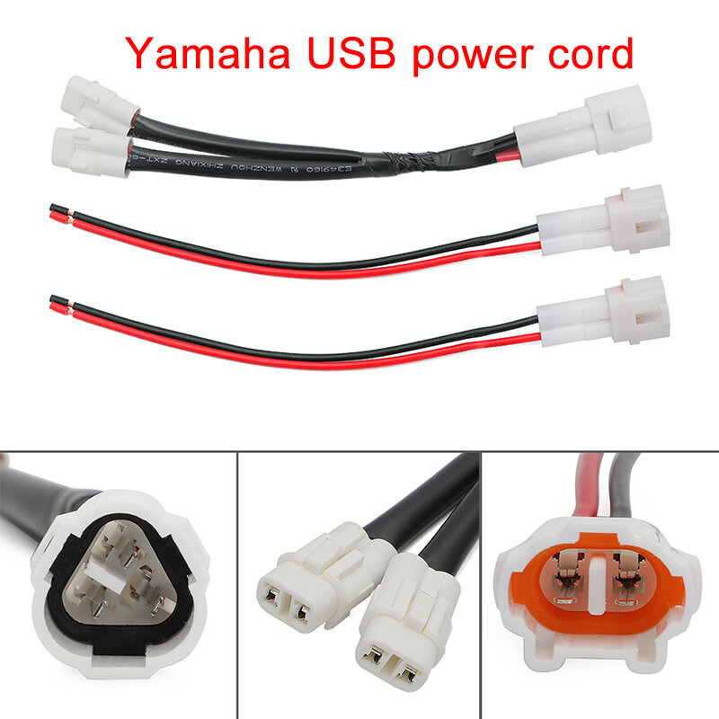 Kit Pembagi Stopkontak Daya Sepeda Motor untuk Yamaha Tenere 700 Set Kabel Pengisi Daya USB Konektor Super Tenere dengan Kit Pemisah Port