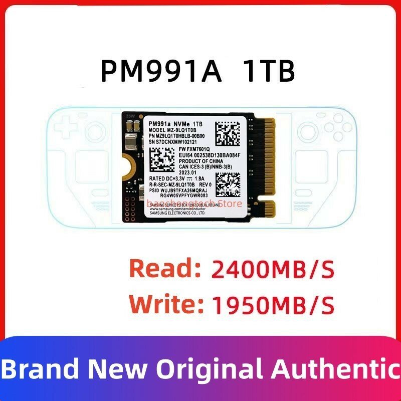 PM991a 1TB 512GB PM991 128GB SSD M.2 2230สถานะของแข็งภายใน PCIe 3.0x4 NVMe สำหรับ Microsoft Surface Pro 7 + ดาดฟ้าไอน้ำ