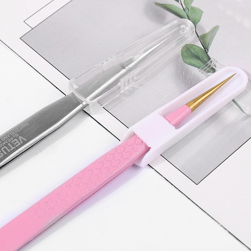 Tweezers Protect Cases Grafting Eyelashes Tweezers Plastics Covers Tips Eyelashes Auxiliary Tools To Protect Tweezers Cleaning
