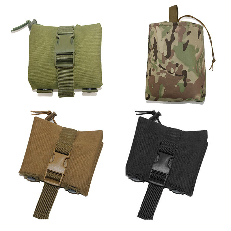 1PCS Pocket Military Foldable Waist Pack Tactical Folding Utility Recovery EDC Bag Magazine Dump Drop Pouch 