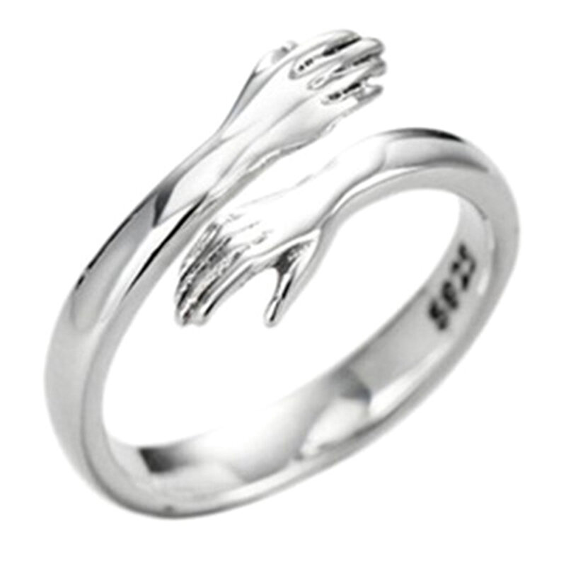 Горячая новинка 925, тибетское серебряное Европейское и американское ювелирное изделие, кольцо для обнимания любви в стиле ретро, модное Открытое кольцо
