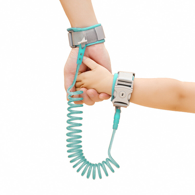 Guinzaglio di sicurezza per bambini con collegamento al polso Anti-perso da 1.5m con chiusura a chiave braccialetto Anti-perso per bambini corda di trazione per bambini