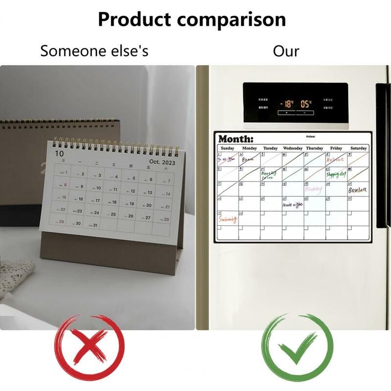 Magnetischer Kühlschrank Kalender Whiteboard mit trocken abwisch barem Marker lösch barer Kühlschrank Wochen planer magnetischer Kalender Kalender