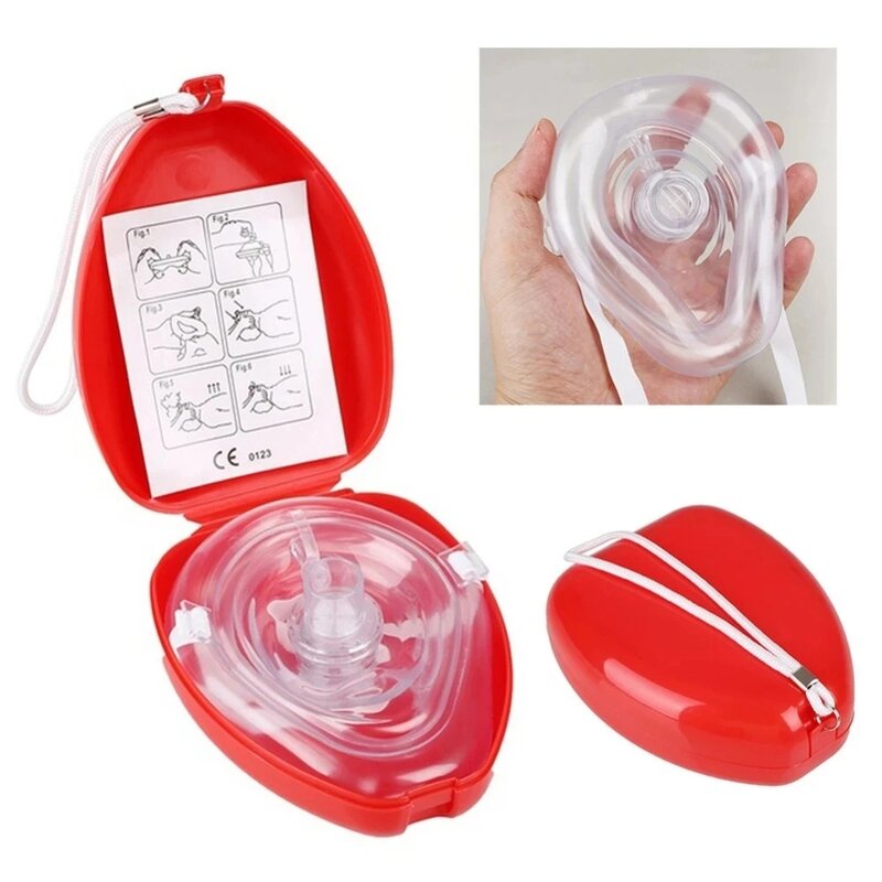 1Pc sztuczna maska z zaworem oddechowym jednokierunkowa pierwszej pomocy CPR szkolenie w maska do oddychania ochrony ratowników akcesoria do masek