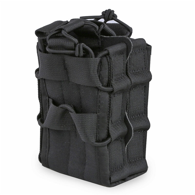 Nylon bolsa revista com clipe duplo, saco de armazenamento para rifle airsoft tático ak ar m4 ar15