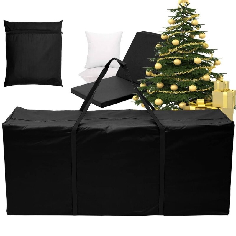 Сумка для хранения рождественской елки из ткани Оксфорд большой емкости для фестивальных торжеств и хранения Надежный чехол для
