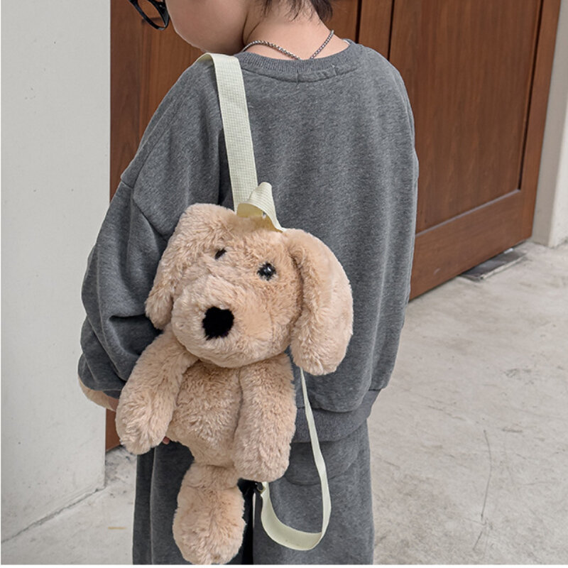 Plecak dziecięcy przedszkole chłopców i dziewczynek uroczy kreskówkowy plecak pluszowy pies prezent dla lalki odzież dla dzieci pasująca torba wszystko