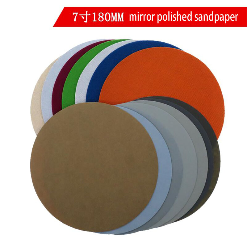 Disco de papel de lija flocado, amoladora angular, hoja de pulido, papel de lija flocado, autoadhesivo, grano 60-180, 7 pulgadas, 10000mm
