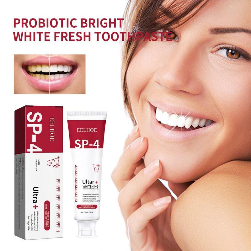 120g SP-4 Probiotic Whitening Shark Toothpaste Teeth Whitening Toothpaste Oral Care Toothpaste Fresh Breath Prevents Plaque