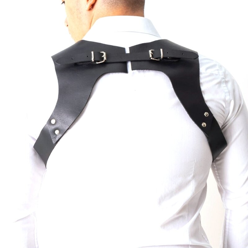 Bondage Suspenders Hombres Sexy PU Leathers Arnés Ropa interior masculina Cinturón ajustable Envío Directo
