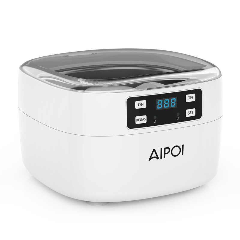 Aipoi เครื่องทำความสะอาดอัลตราโซนิก750มล. เครื่องทำความสะอาดนาฬิกาแฟชั่นแหวนแว่นตาเครื่องใช้ไฟฟ้าในบ้าน