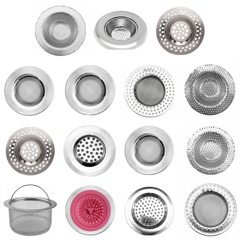 L69A Filtro per lavello da cucina in acciaio inossidabile Raccogli alimenti per la maggior parte degli scarichi del lavandino,