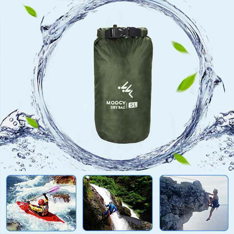 Bolsa de natación de nailon de secado rápido, almacenamiento en Río, kayak, PVC, impermeable, para Rafting, 5L, 20L, 50L