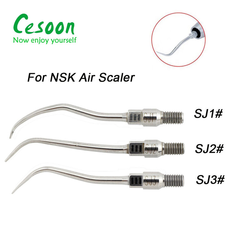 1 Pc Sj1/Sj2/Sj3 Tandheelkundige Ultrasone Scaler Tips Voor Nsk Air Scaler Hoge Kwaliteit Roestvrij Staal Hoge Precisie Originele Orale Tool