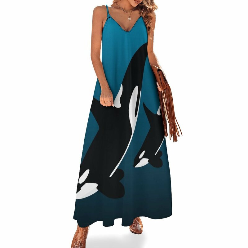 Matka i dziecko czarna-ORCA sukienka bez rękawów odzież damska lato 2023 sukienka na studniówkę 2023 sukienki damskie na specjalne okazje