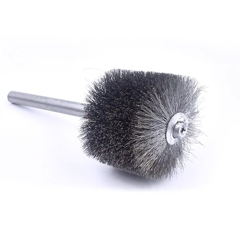Thick Stainless Steel Wrapped Wire Brush Φ50~100mm Pipeline Brush for Rust Removal Deburring Polishing Inner Holes Length150mm