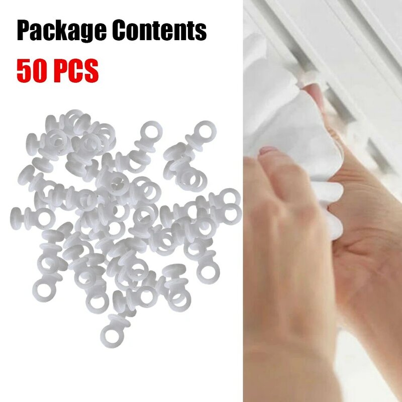 Durable Hot Sale Newest Reliable Useful Curtain Track Gliders Runners 50X Caravan Boat Curtain Motorhome Plastic