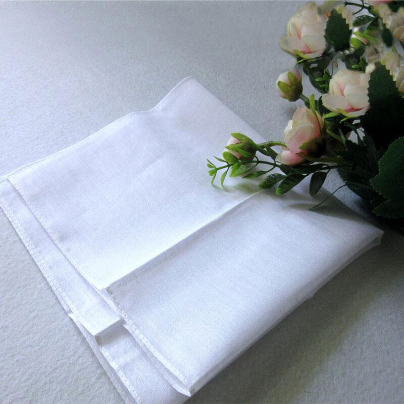 Pak Van 10 Mannen Vierkante Zakdoeken Katoen Huwelijksceremonie Zakelijk Zakdoek Wasbare Zakdoek Accessoires