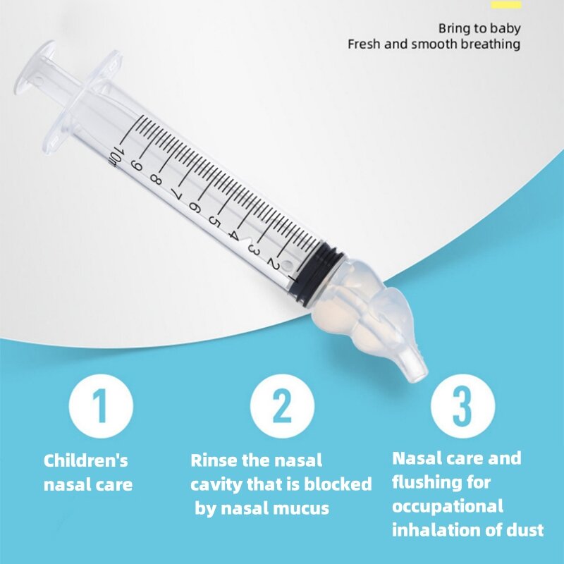 Alat pembersih hidung, 1/2/4 buah bayi pembersih hidung Rhinitis mesin cuci hidung tabung jarum Aspirator hidung bayi pencuci hidung untuk anak-anak