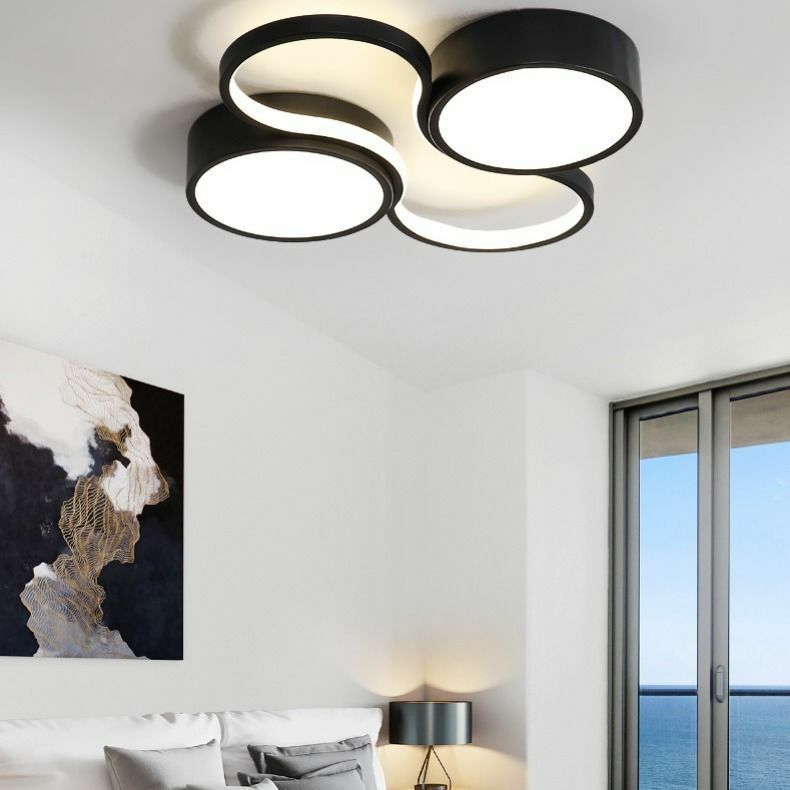 2024 눈 보호 LED 원형 천장 조명, 현대 크리에이티브 침실 거실 서재 아트 램프, 실내 조명 장식