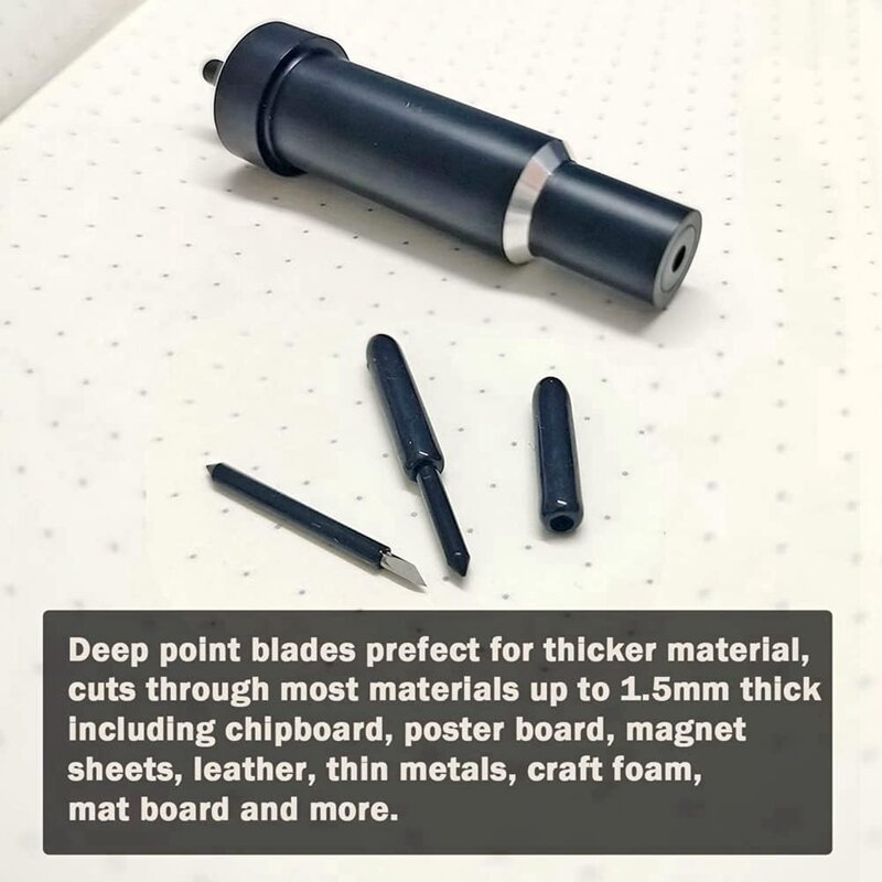 Cuchilla de corte profundo y soporte de herramientas de corte profundo, Metal negro para Cricut Maker 3, Cricut Explore 3, 2, Air 2, plóter de corte, 15 piezas