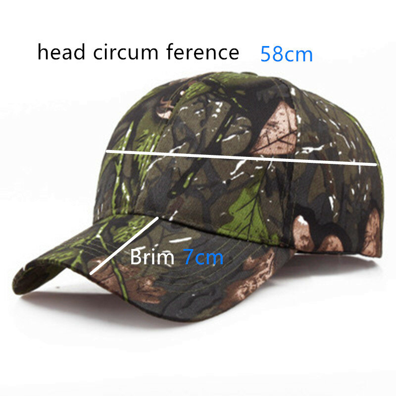 2022 New Camo Baseball Cap Fishing Caps Men Outdoor Hunting Camouflage Jungle Hat Airsoft Tactical Hiking Casquette Hat