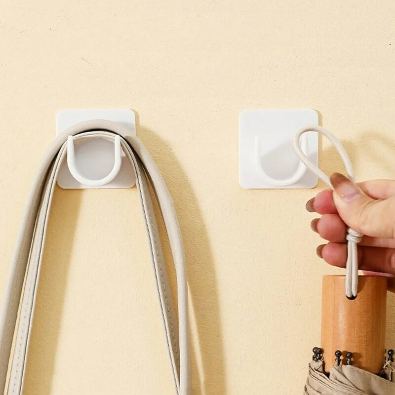 Strong Curtain Rod Bracket Holders Hooks Self-adhesive Adjustable Wall Curtain Fixed Clip Hanging Rack Hook Bathroom Accessories